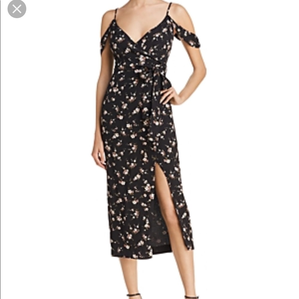 Bardot faux wrap dress